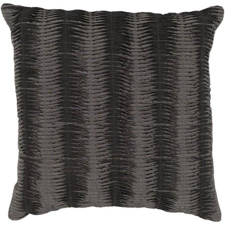 SURYA Surya P0049-1818D Down Filler Decorative Pillow - Charcoal-Gray P0049-1818D